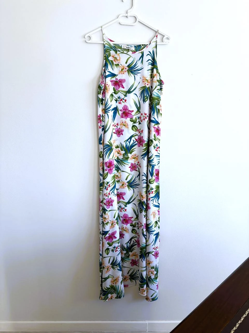 Vestido longo tropical da Queen's – estampa floral colorida – tamanho M – photo 9